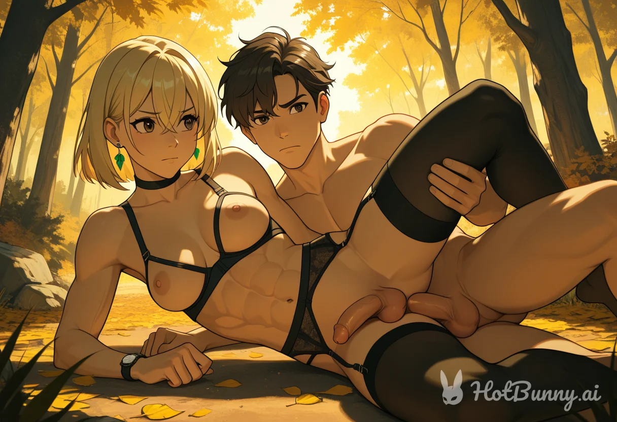 Futanari Lingerie Blonde Ai Hentai