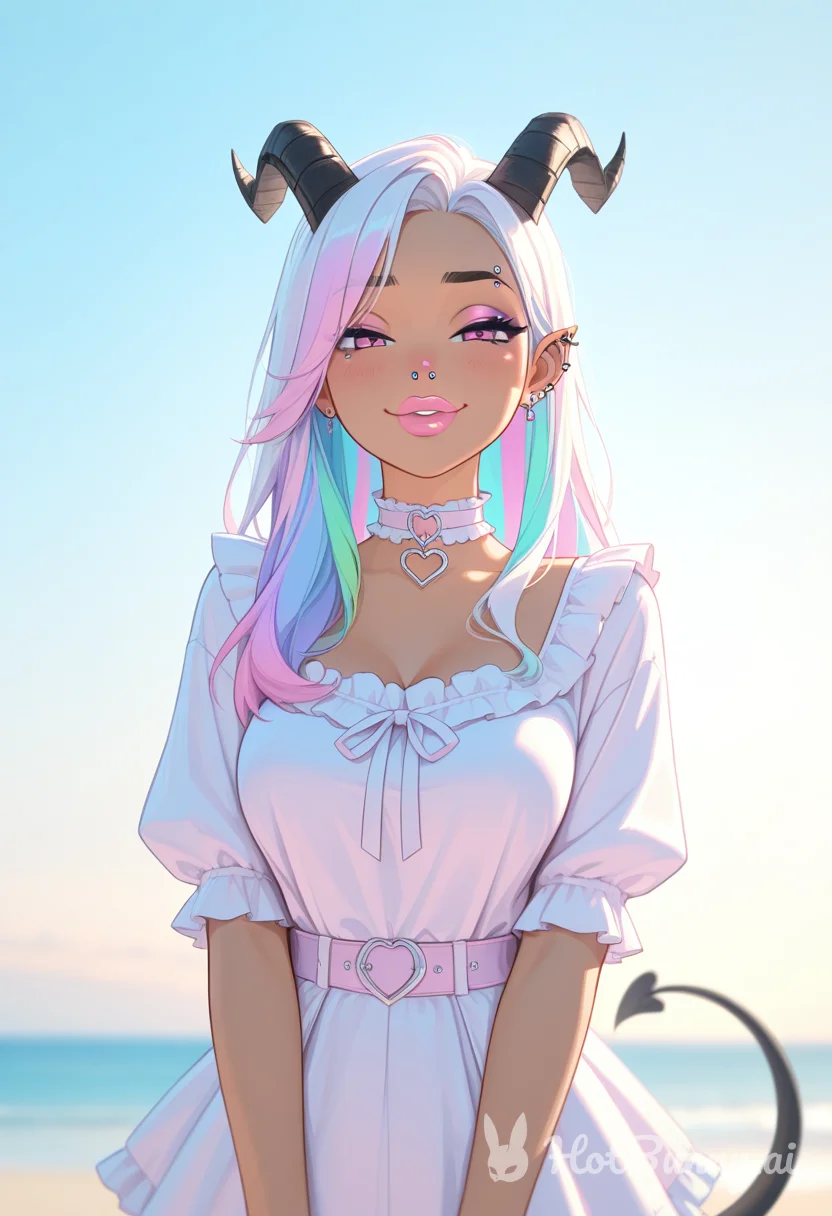 Succubus Ebony Pink Lips Ai Hentai