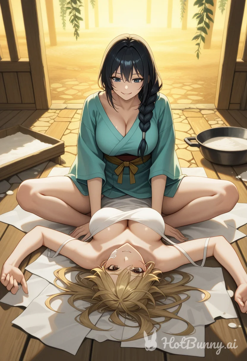 Lesbian Blonde Lingerie Ai Hentai