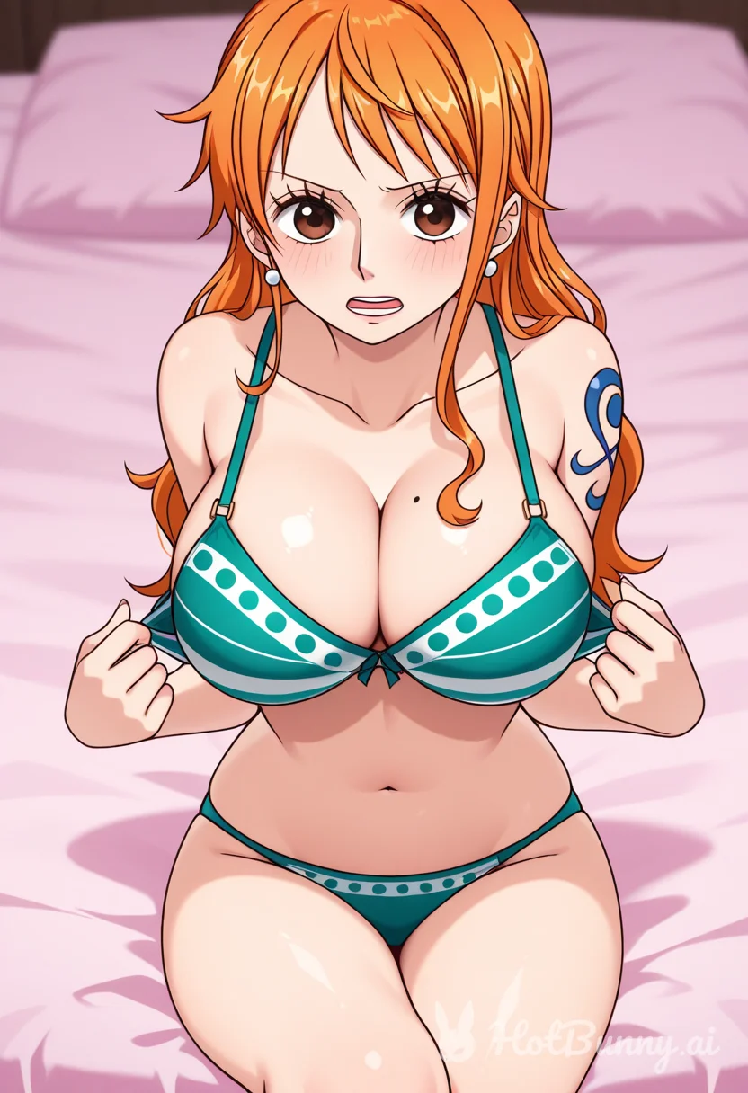 Nami trying to reveal breast