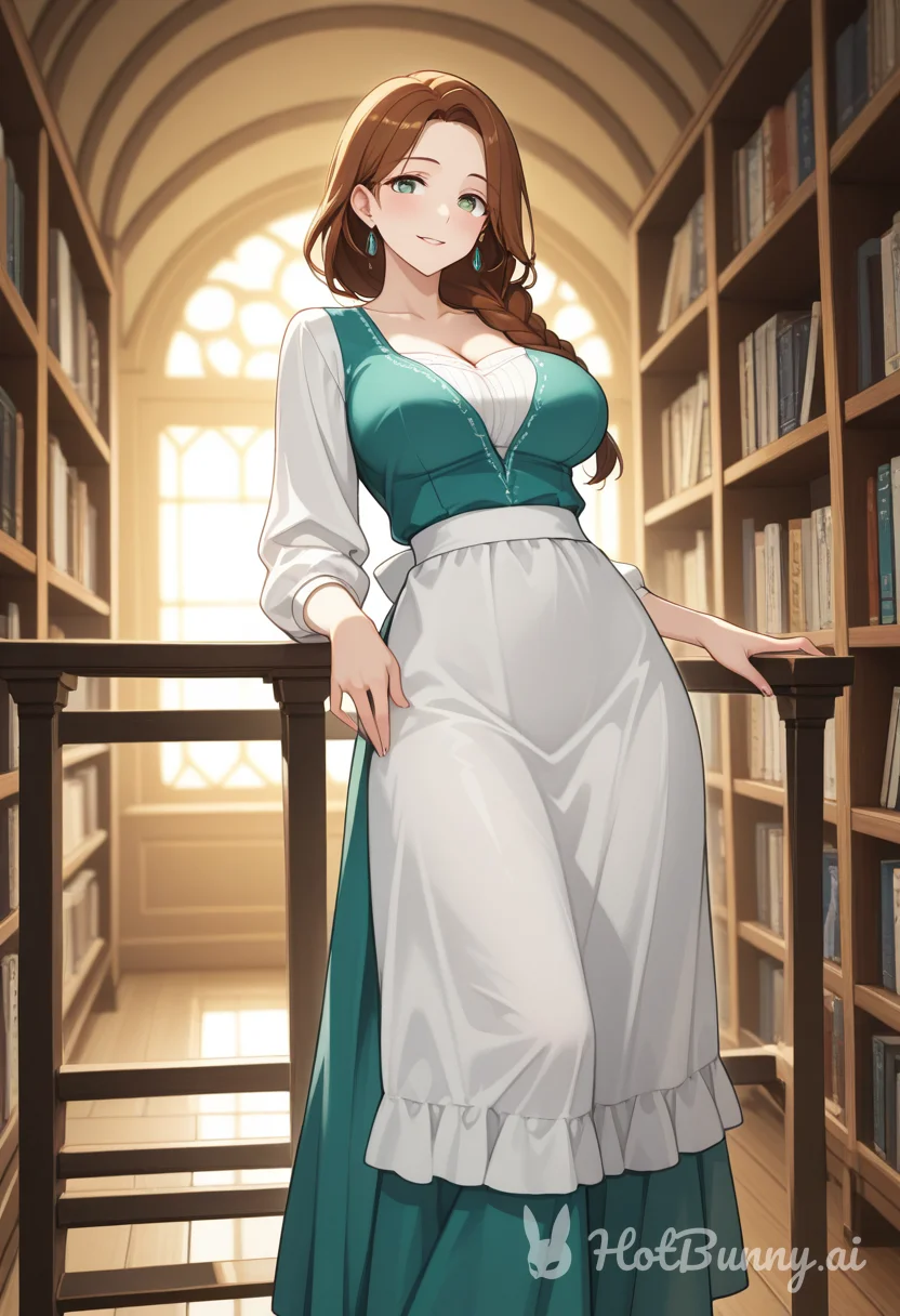 Sera at the bookshop