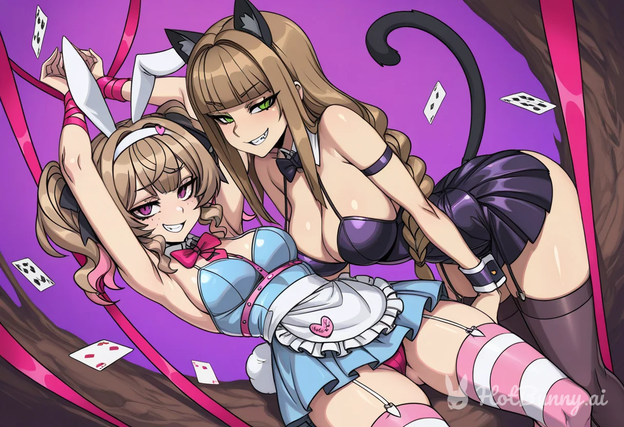 Cashire Cat caught the Rabbit
