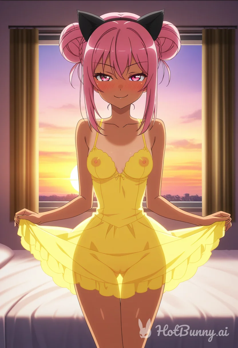 Cat Girl Ebony Lingerie Ai Hentai