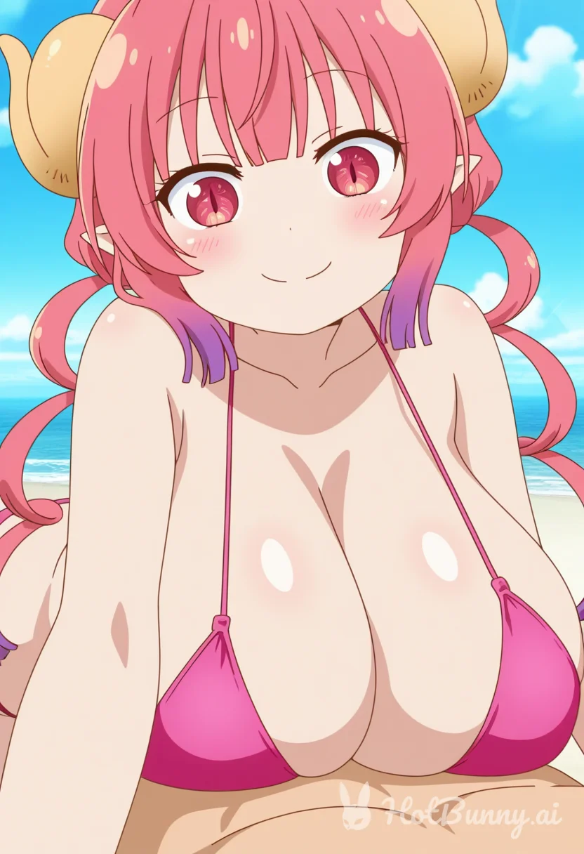 Ilulu enjoying the beach