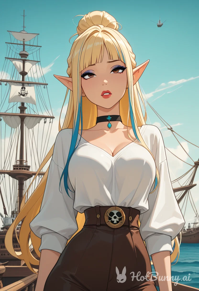 Elf Ebony Blonde Ai Hentai