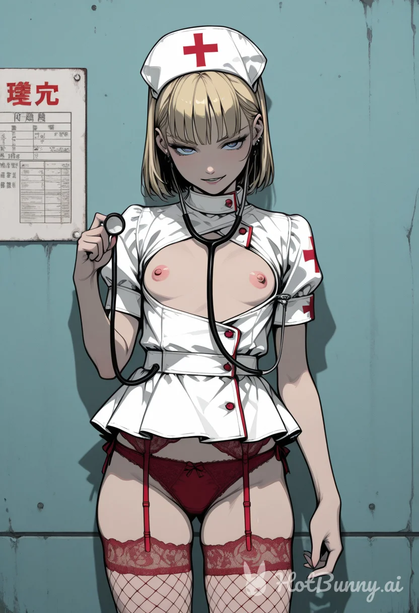 Lingerie Nurse Blonde Ai Hentai