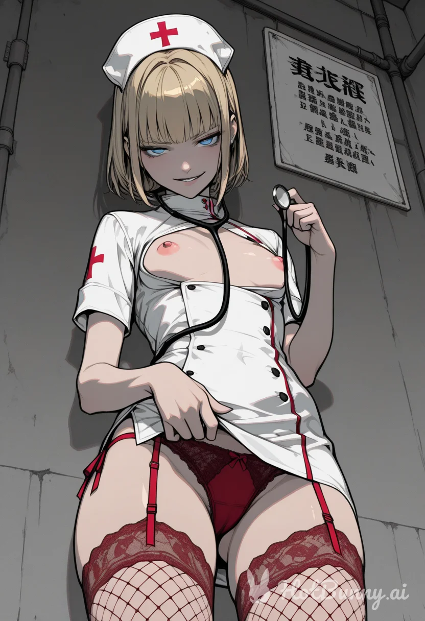 Lingerie Nurse Blonde Ai Hentai