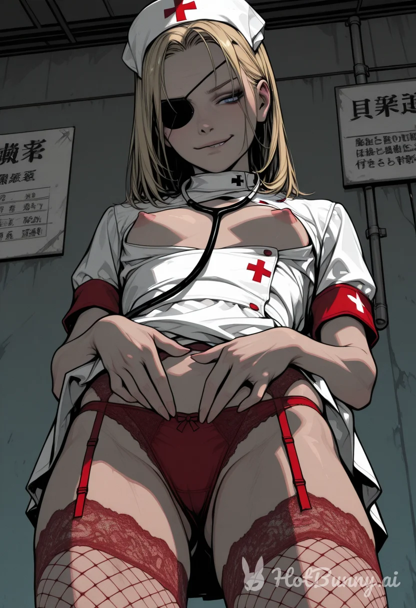 Lingerie Nurse Blonde Ai Hentai