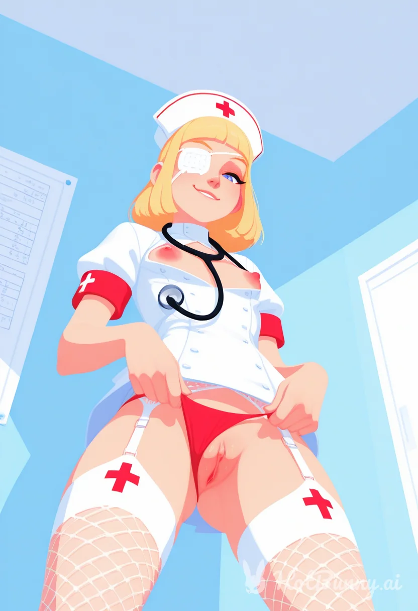 Lingerie Nurse Blonde Ai Hentai