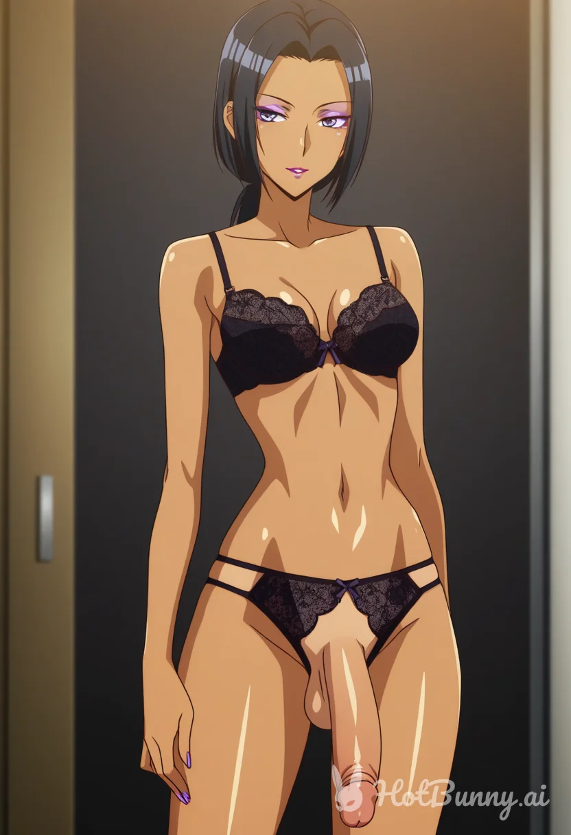 Futanari Lingerie Ebony Ai Hentai