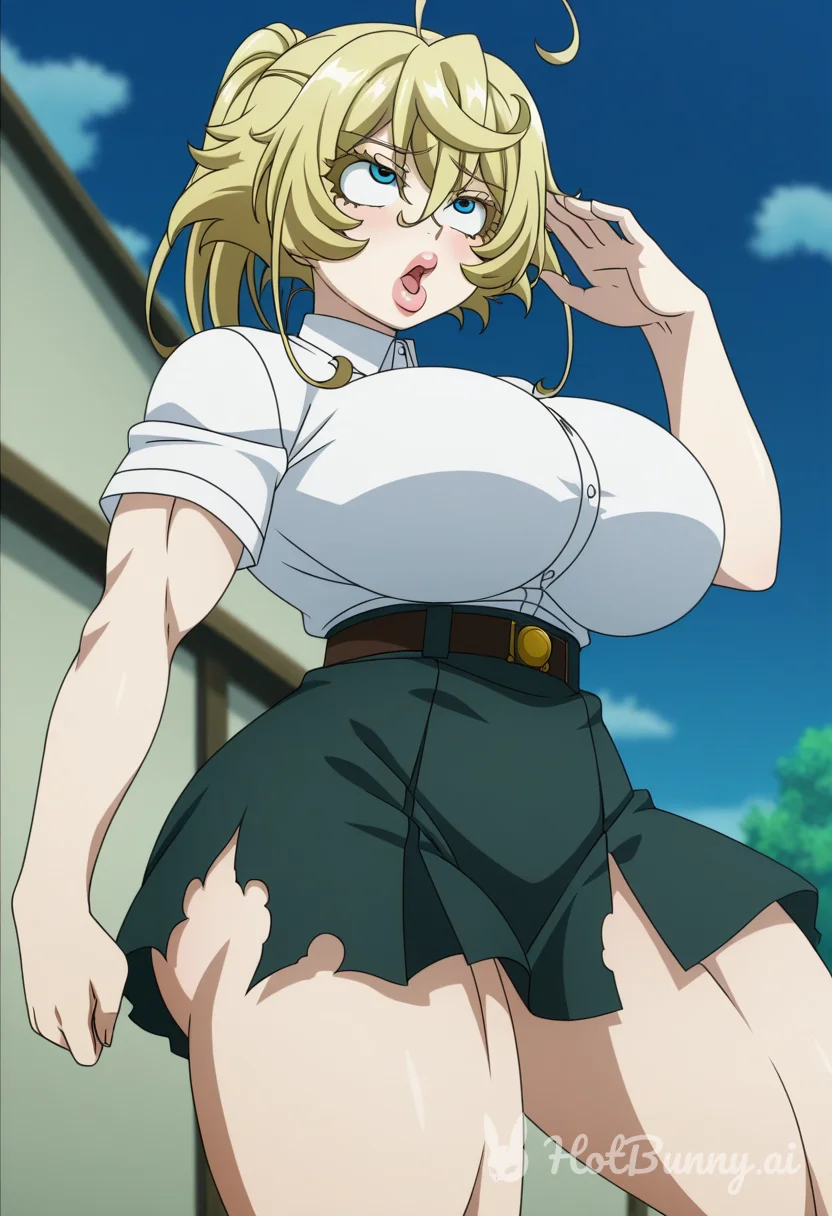 Pink Lips Muscle Girl Schoolgirl Ai Hentai