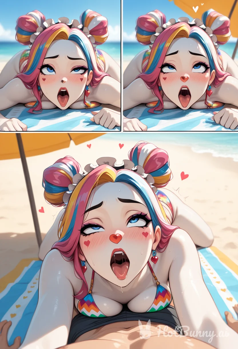 Ahegao Swimsuit Blonde Ai Hentai
