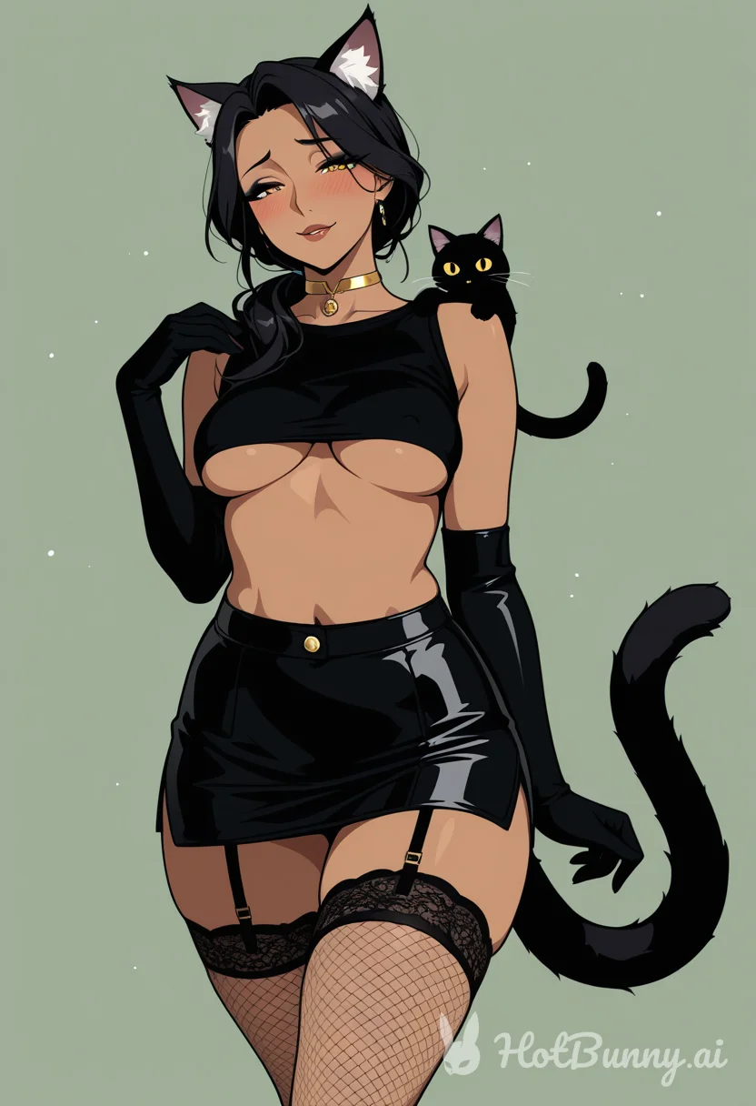 Cat Girl Lingerie Ebony Ai Hentai