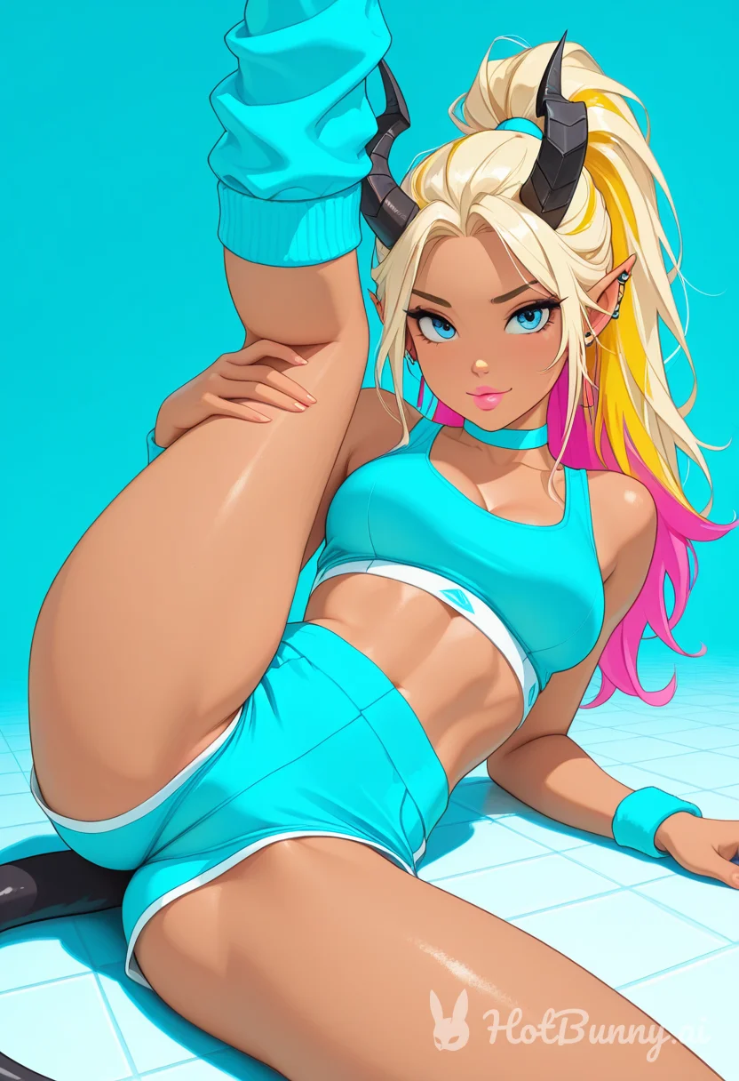 Succubus Ebony Pink Lips Ai Hentai