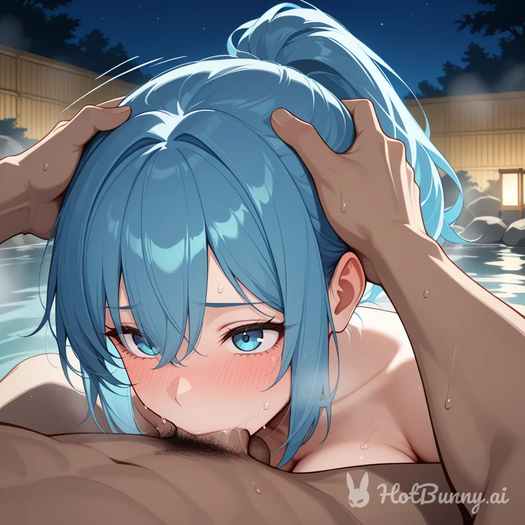 Hoshimachi Suisei from Hololive Deepthroat Ai Hentai