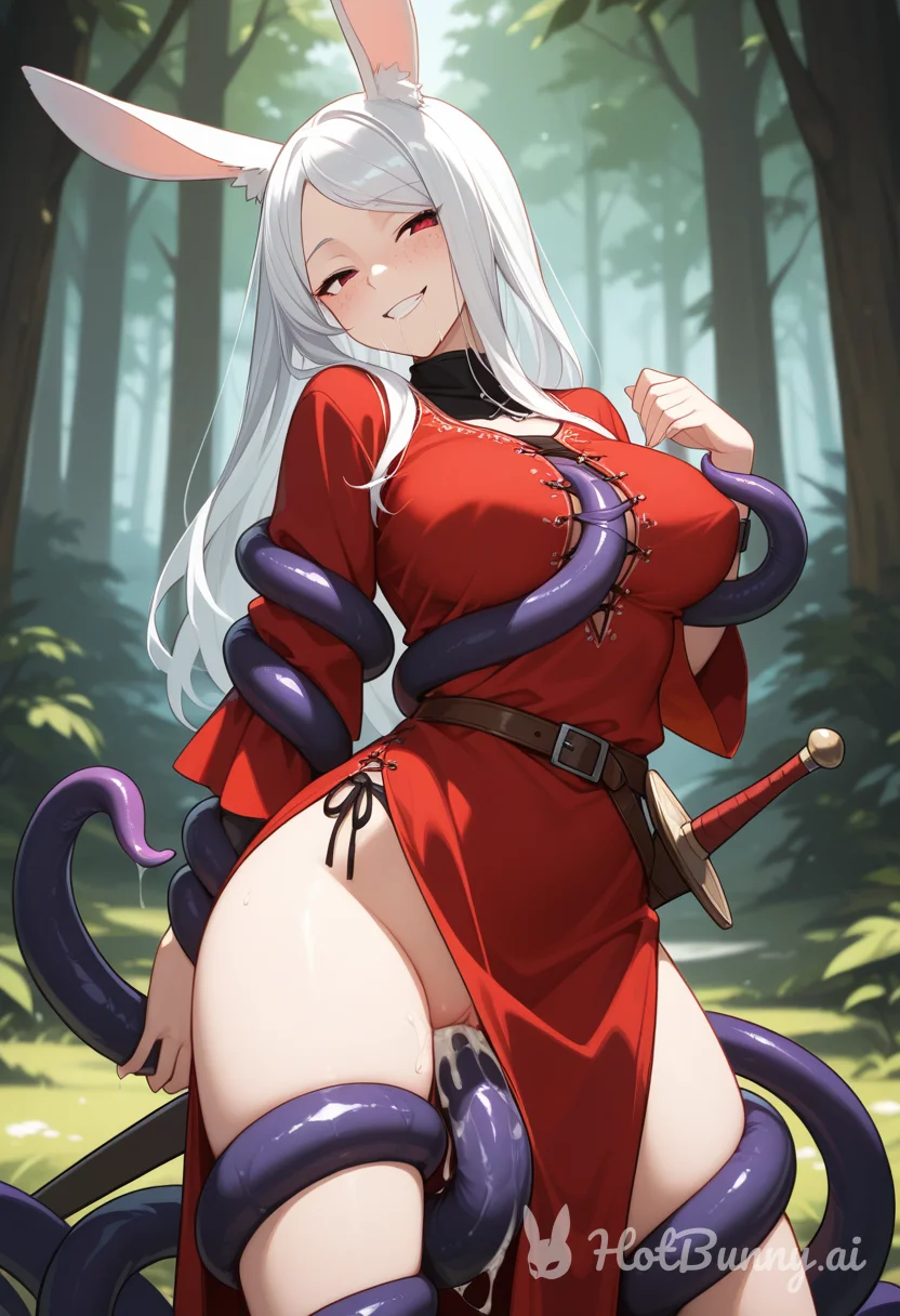 Warrior Of Light from Final Fantasy Bunny Girl Tentacles Ai Hentai