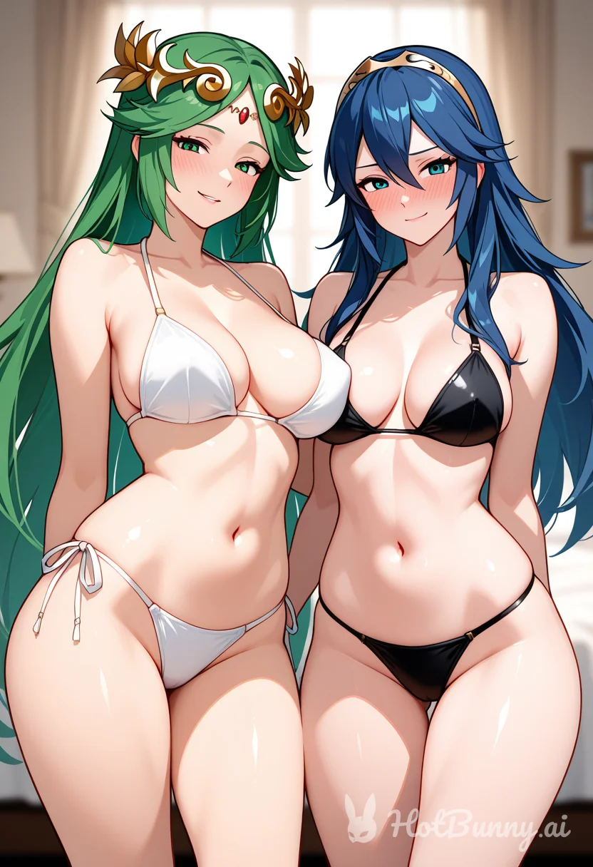Palutena and Lucina in Bikinis
