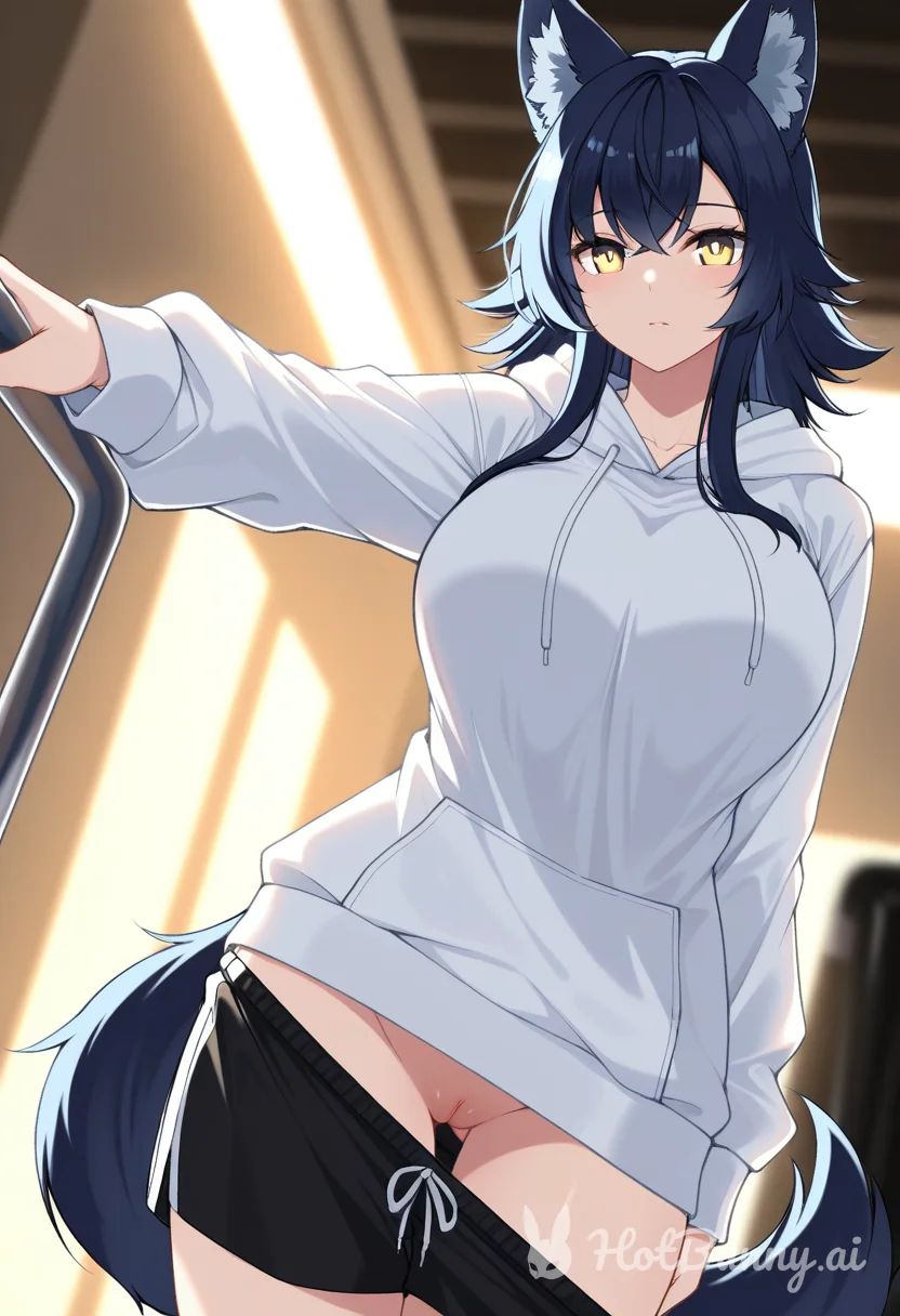 Ookami Mio from Hololive Wolf Girl Ai Hentai