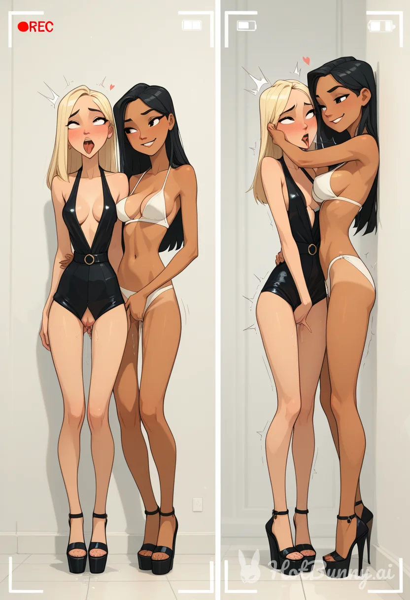 Lesbian Ebony Blonde Ai Hentai