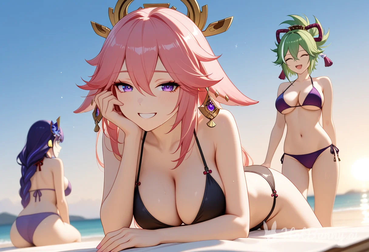 Yae Miko and Raiden Shogun Ai Hentai