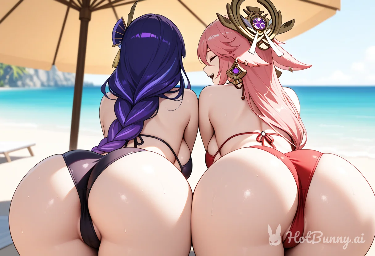 Yae Miko and Raiden Shogun Ai Hentai