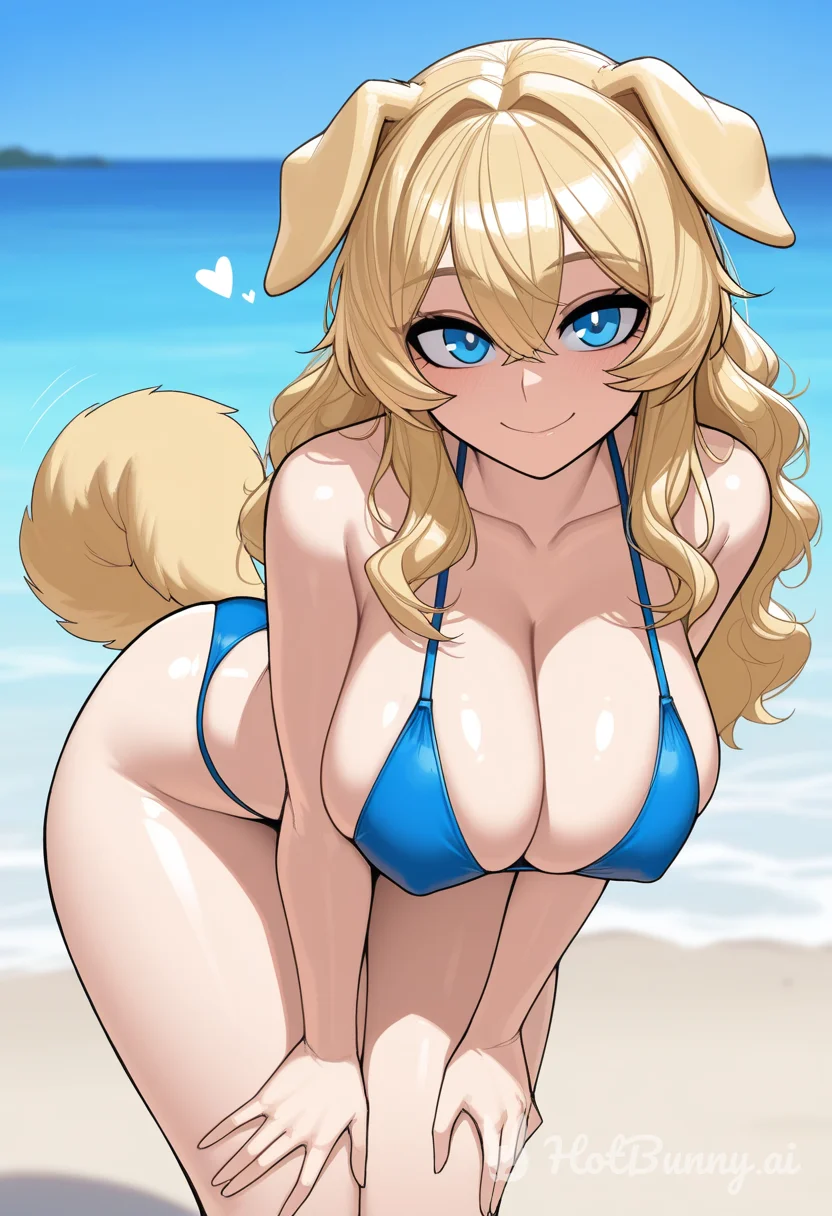 Dog Girl Swimsuit Blonde Ai Hentai