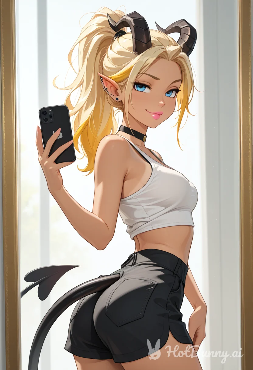 Succubus Pink Lips Lingerie Ai Hentai