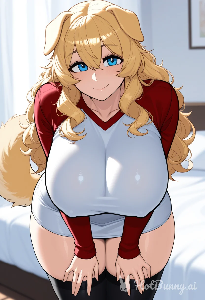 Dog Girl Huge Tits Blonde Ai Hentai