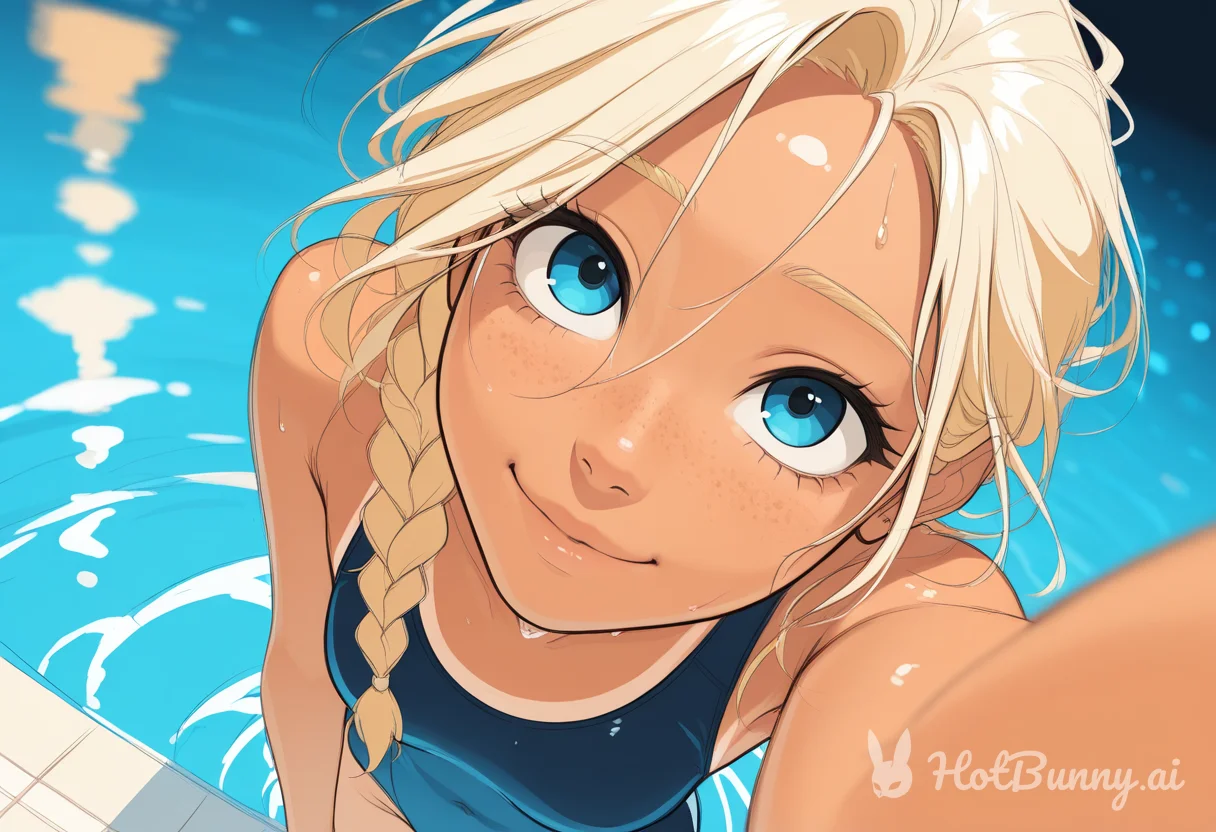 Ebony Swimsuit Blonde Ai Hentai