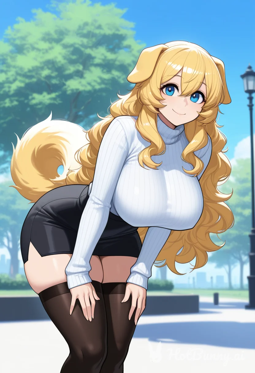 Dog Girl Huge Tits Blonde Ai Hentai