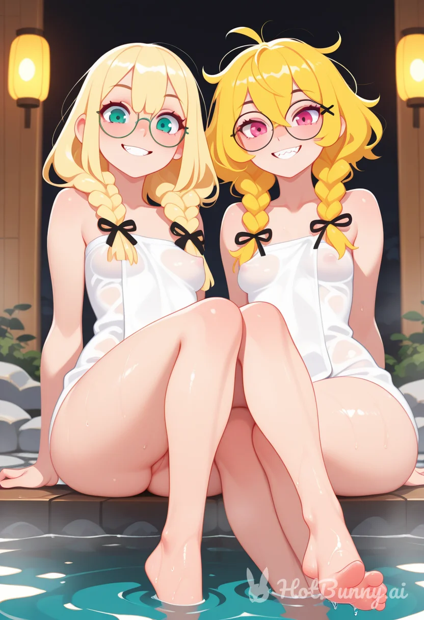 Vtuber Blonde Onsen Ai Hentai
