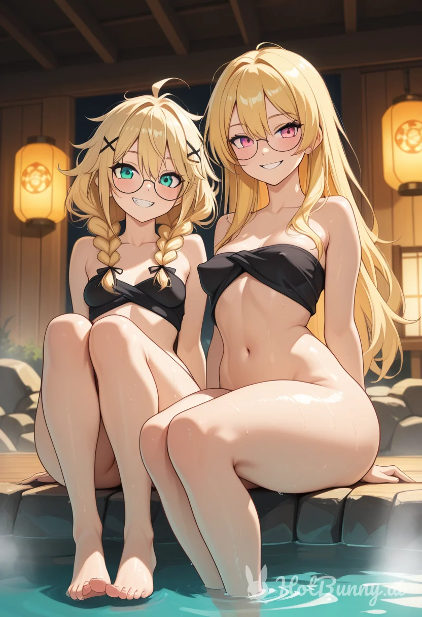 Vtuber Blonde Onsen Ai Hentai