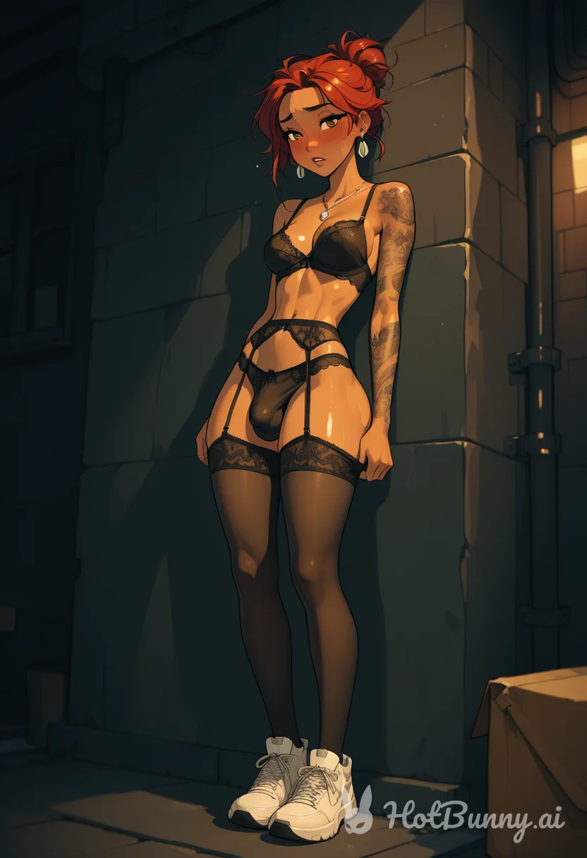 Futanari Lingerie Ebony Ai Hentai