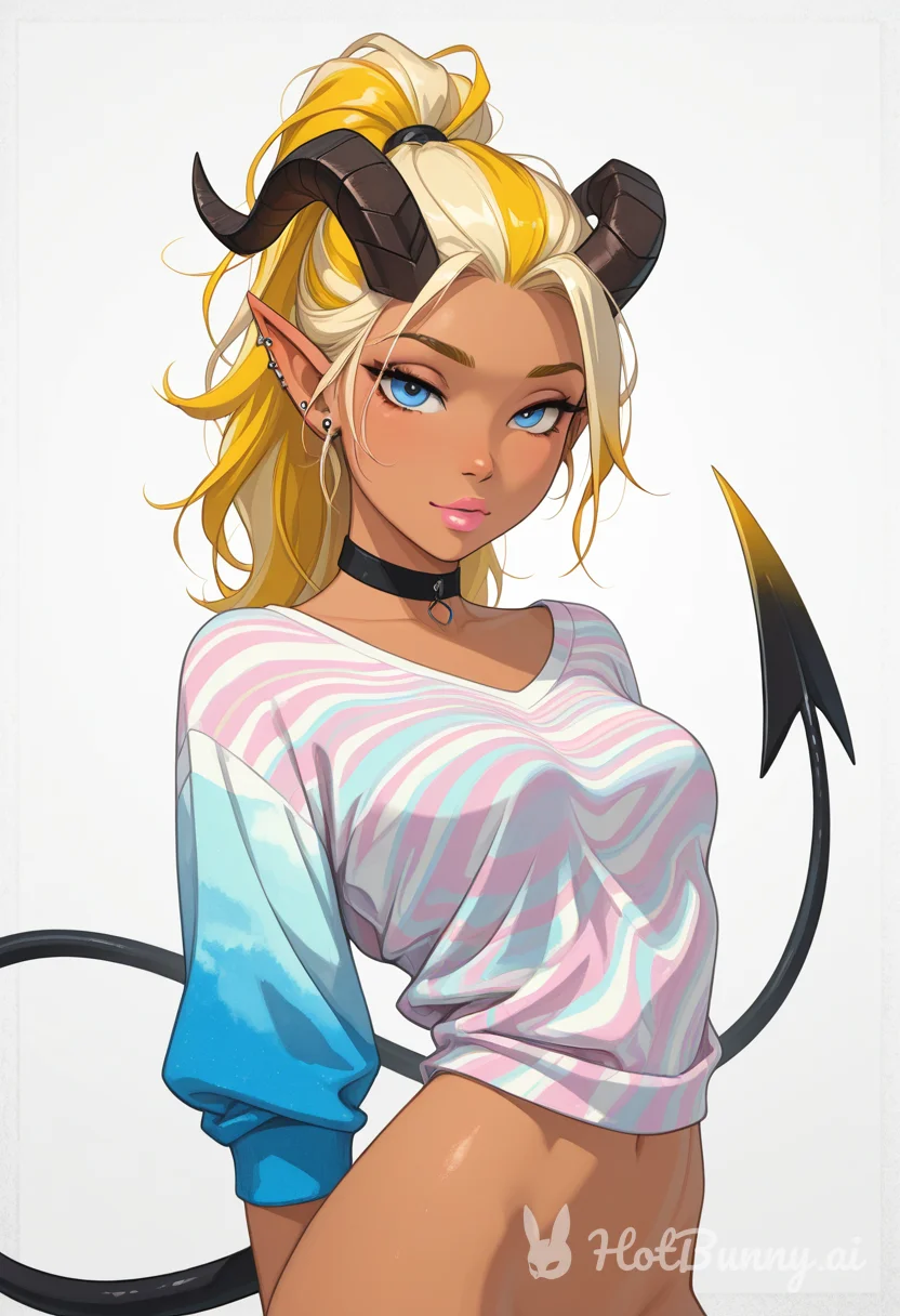 Succubus Ebony Blonde Ai Hentai