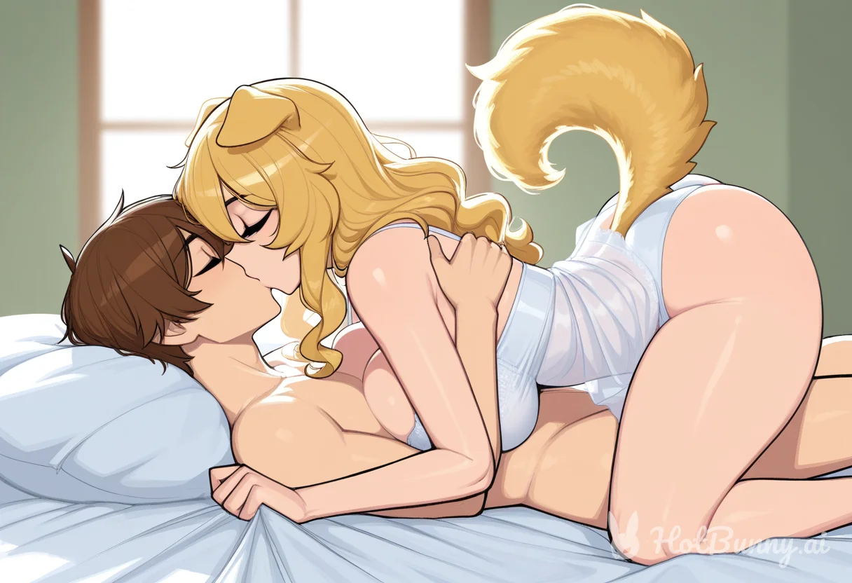 Dog Girl Huge Tits Blonde Ai Hentai