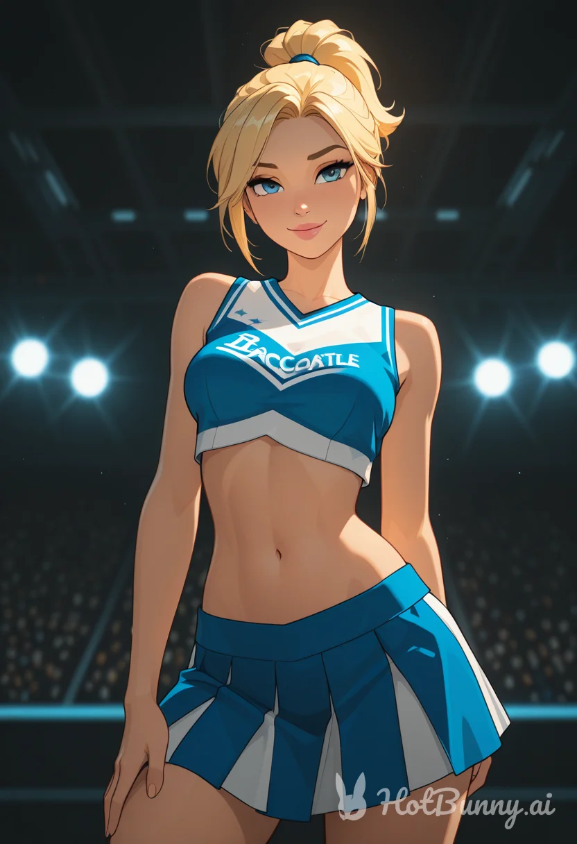 Mercy from Overwatch Cheerleader Ai Hentai