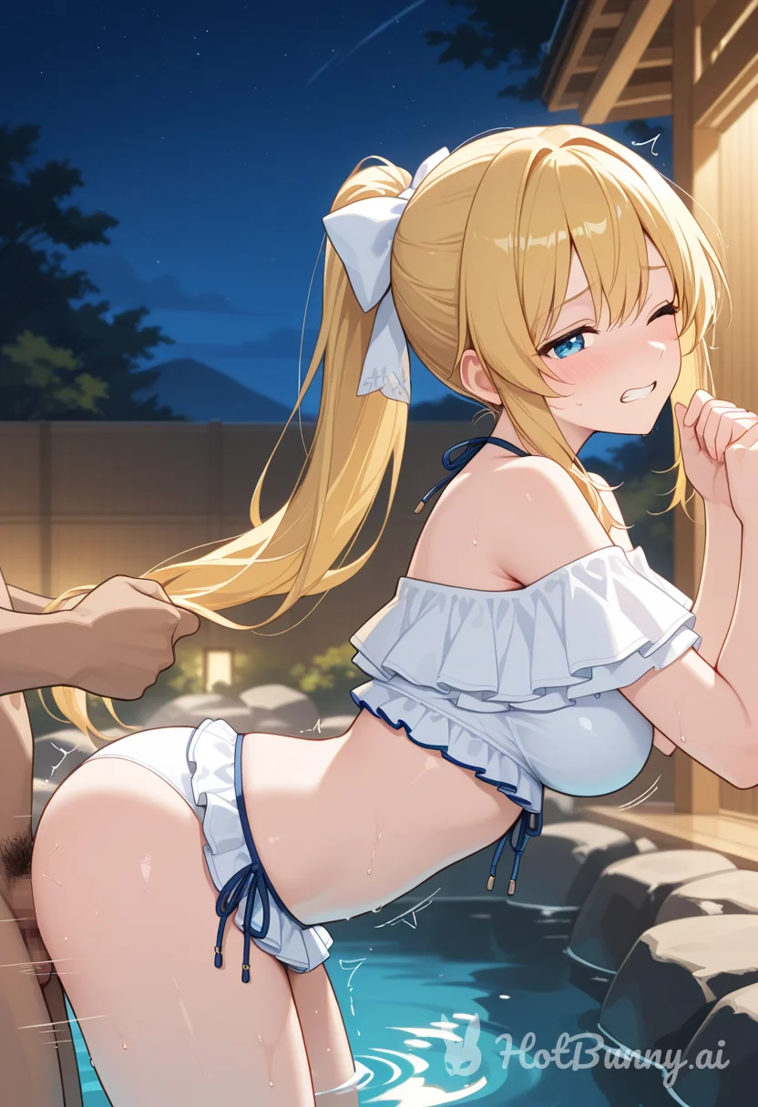 Vtuber Swimsuit Blonde Ai Hentai