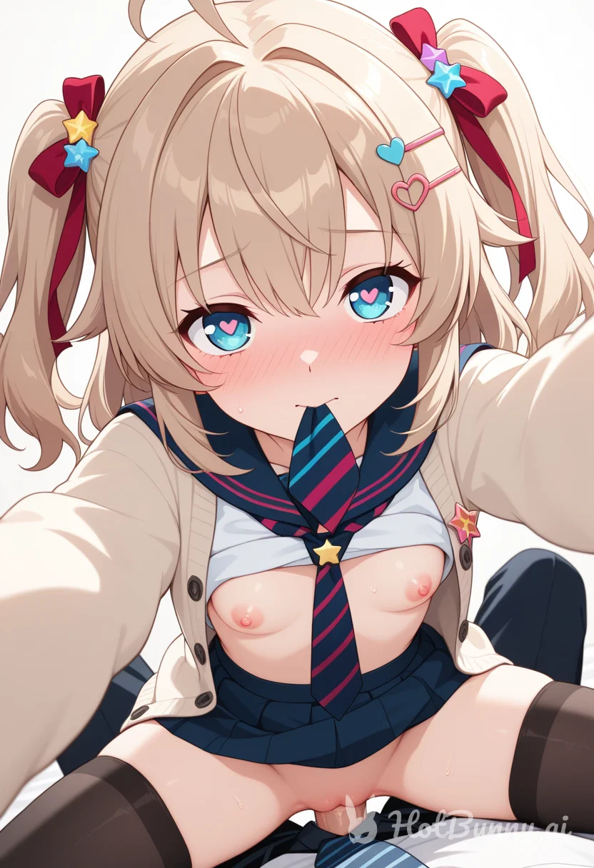 Schoolgirl Vtuber Blonde Ai Hentai