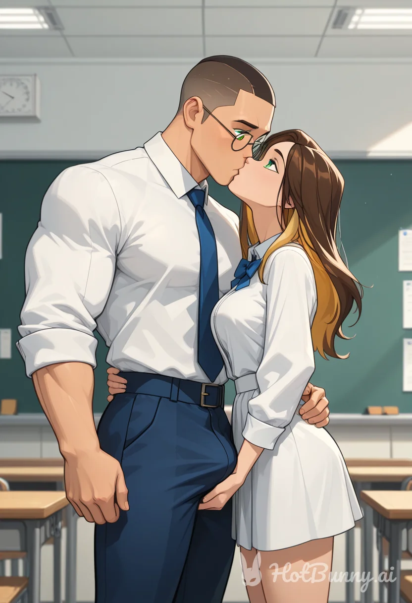 School Schoolgirl Blonde Ai Hentai