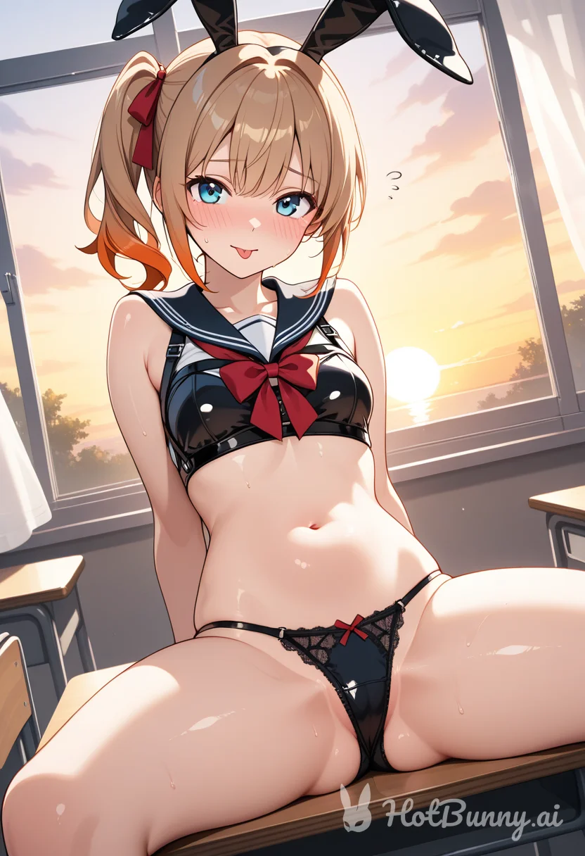 Vtuber Blonde Lingerie Ai Hentai