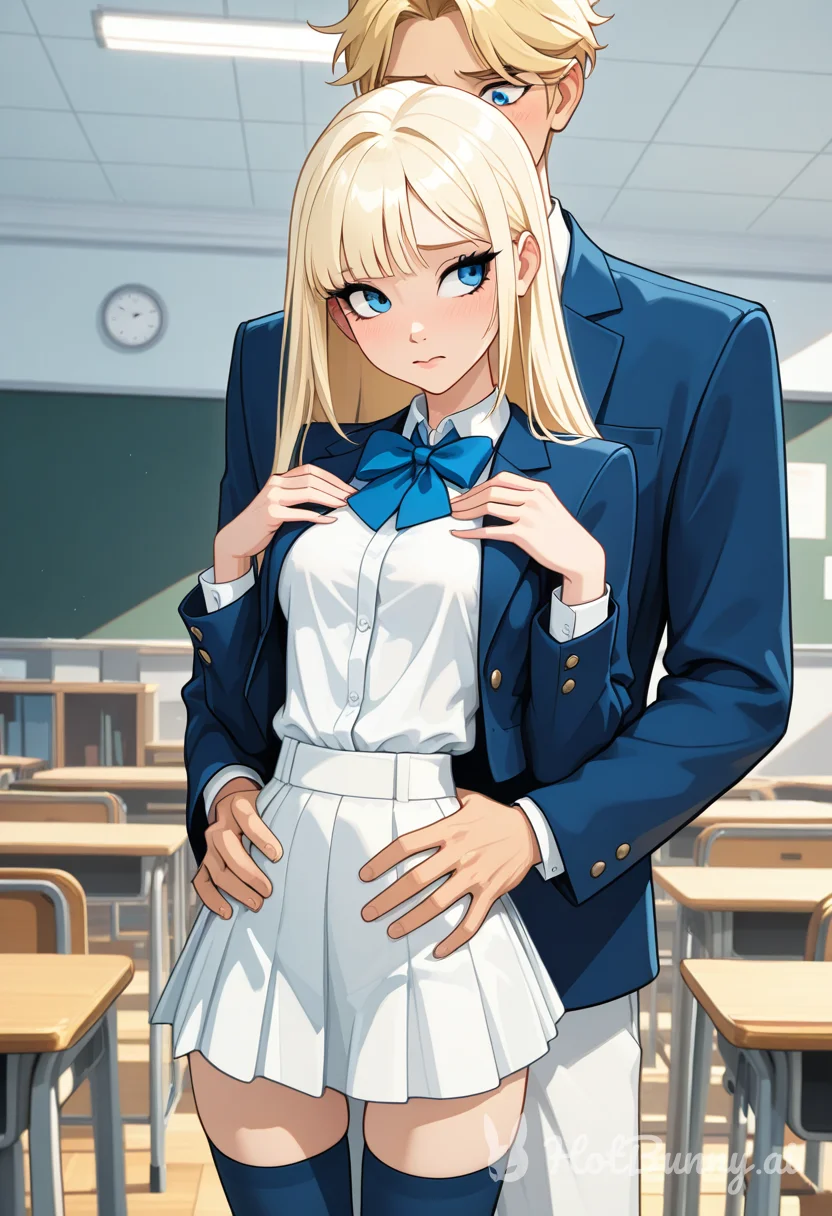 School Schoolgirl Blonde Ai Hentai
