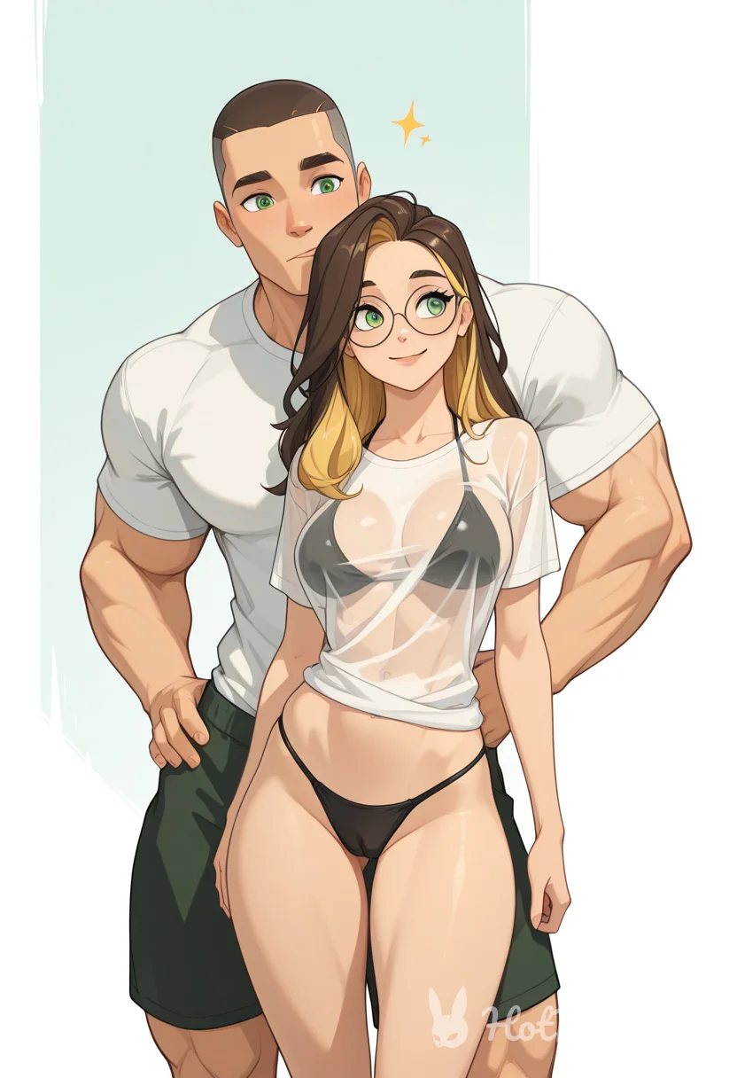 Muscle Girl Swimsuit Blonde Ai Hentai