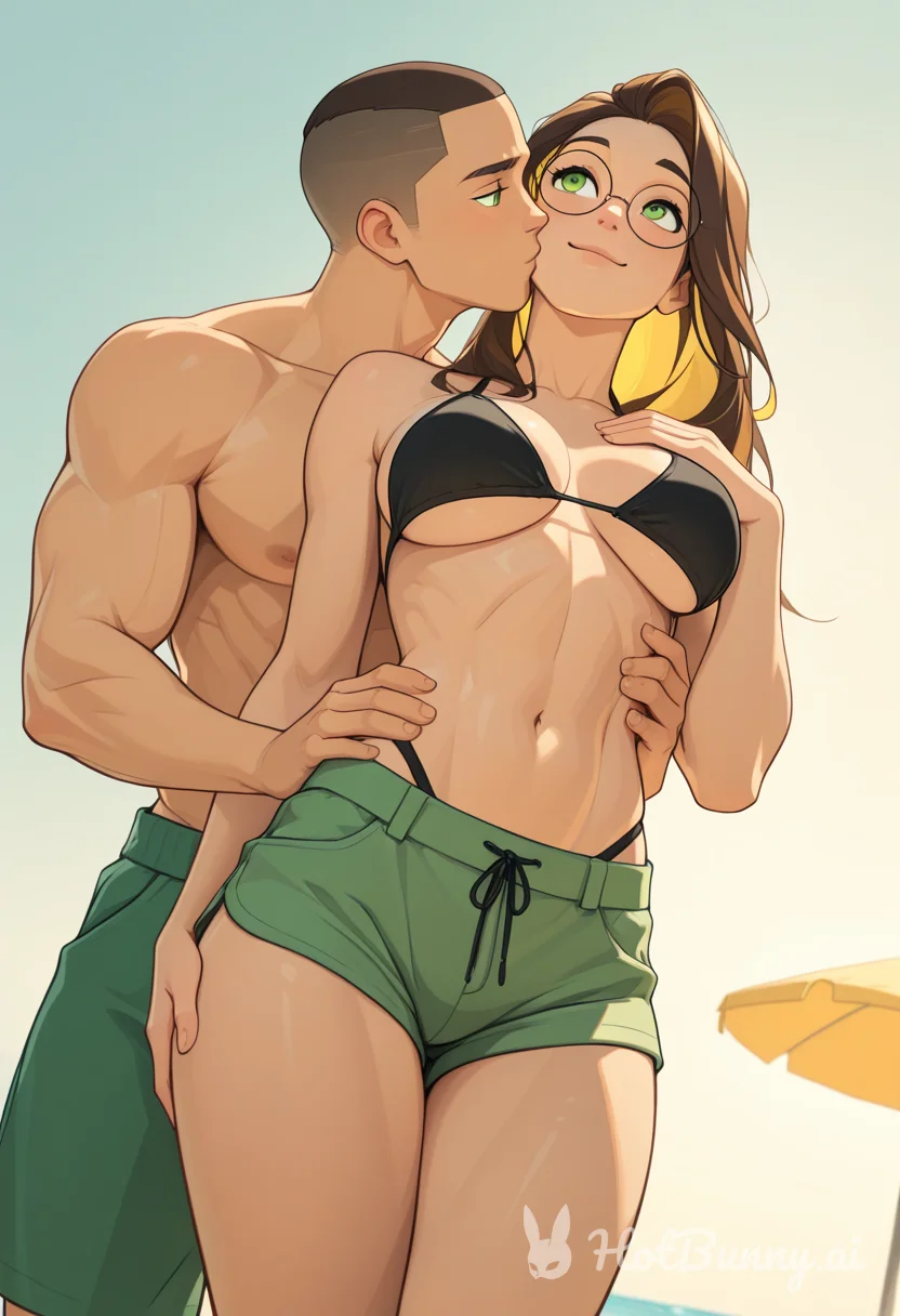 Muscle Girl Swimsuit Blonde Ai Hentai