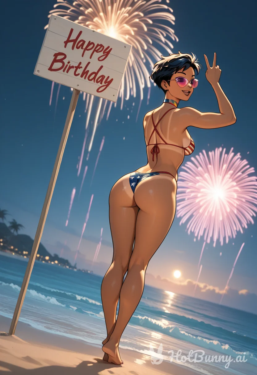 Ebony Swimsuit Big Ass Ai Hentai