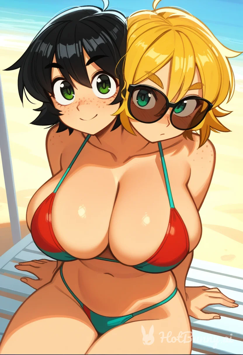 Swimsuit Huge Tits Blonde Ai Hentai