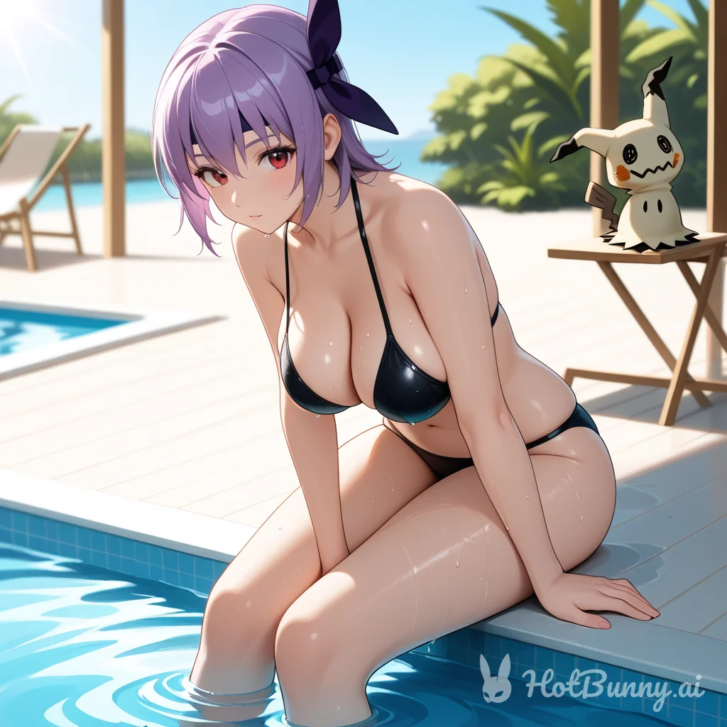 enjoying the cool water...