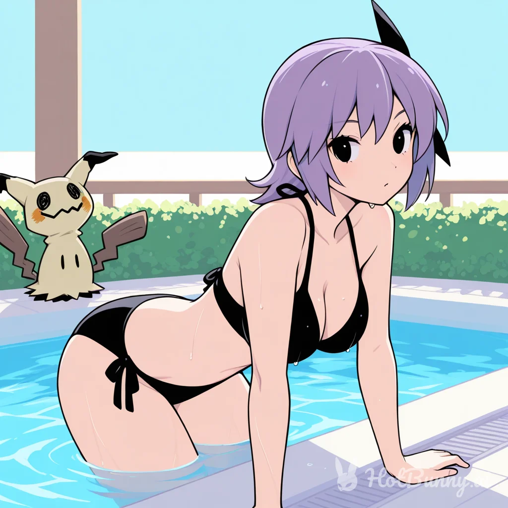 enjoying the cool water...