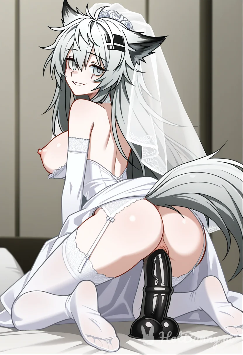 Lappland from Arknights Wolf Girl Masturbation Ai Hentai