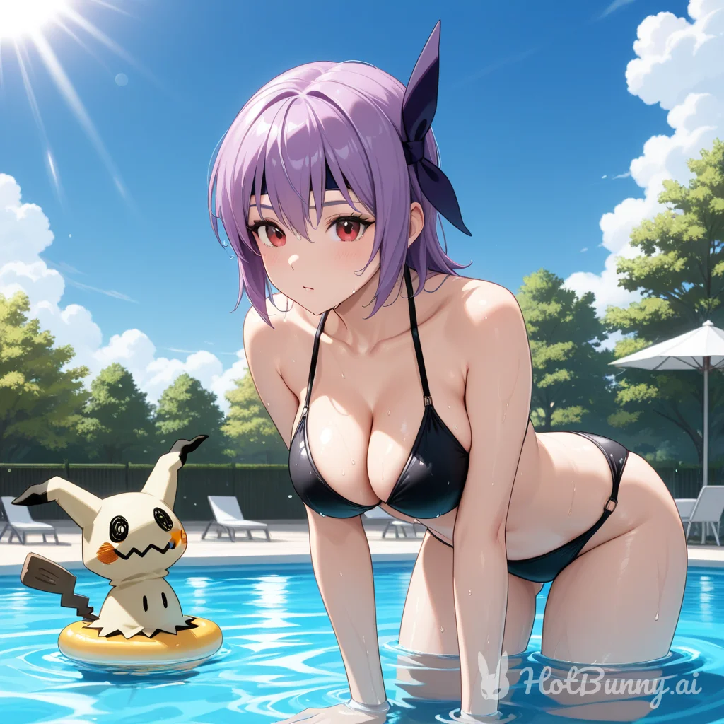 enjoying the cool water...