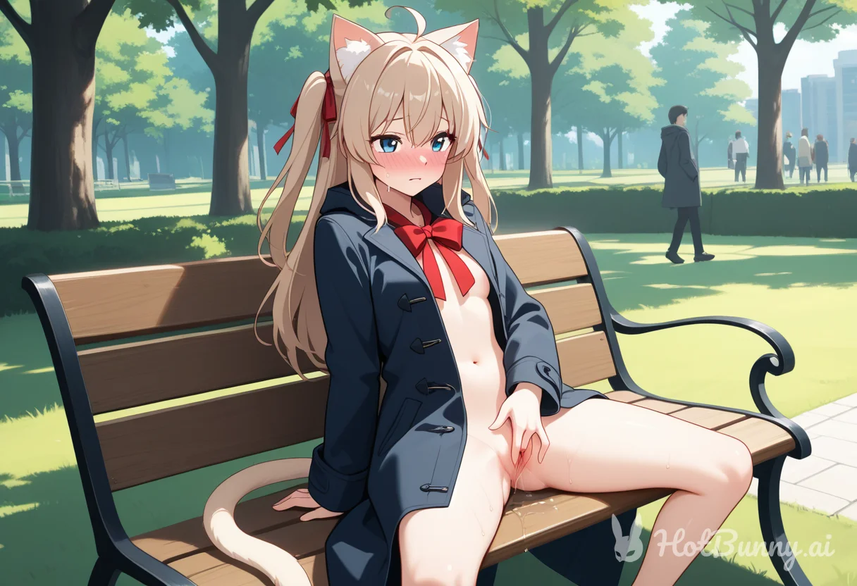 Cat Girl Public Blonde Ai Hentai